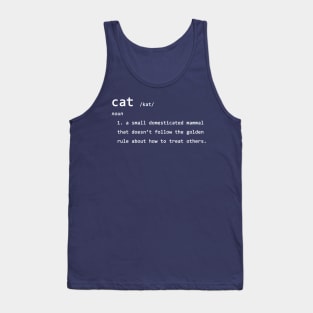 Funny, Clever, and Surprisingly Insightful Cat Definition Tank Top